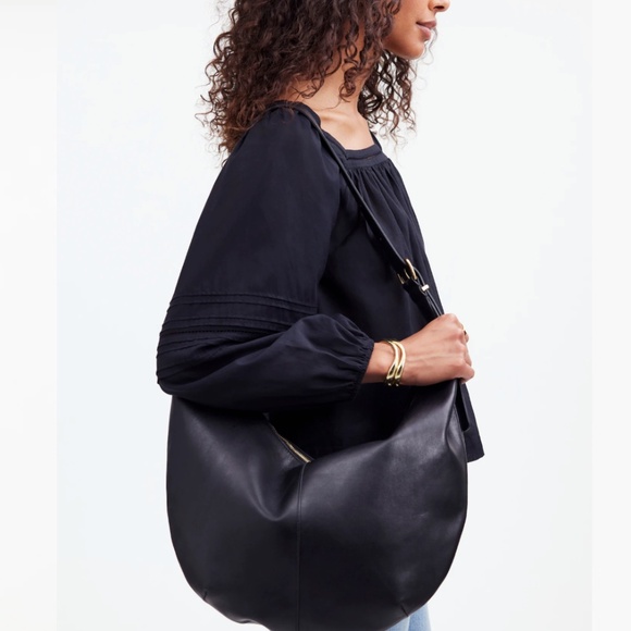 Madewell Essential Curve Shoulder Bag Black - Picture 1 of 7